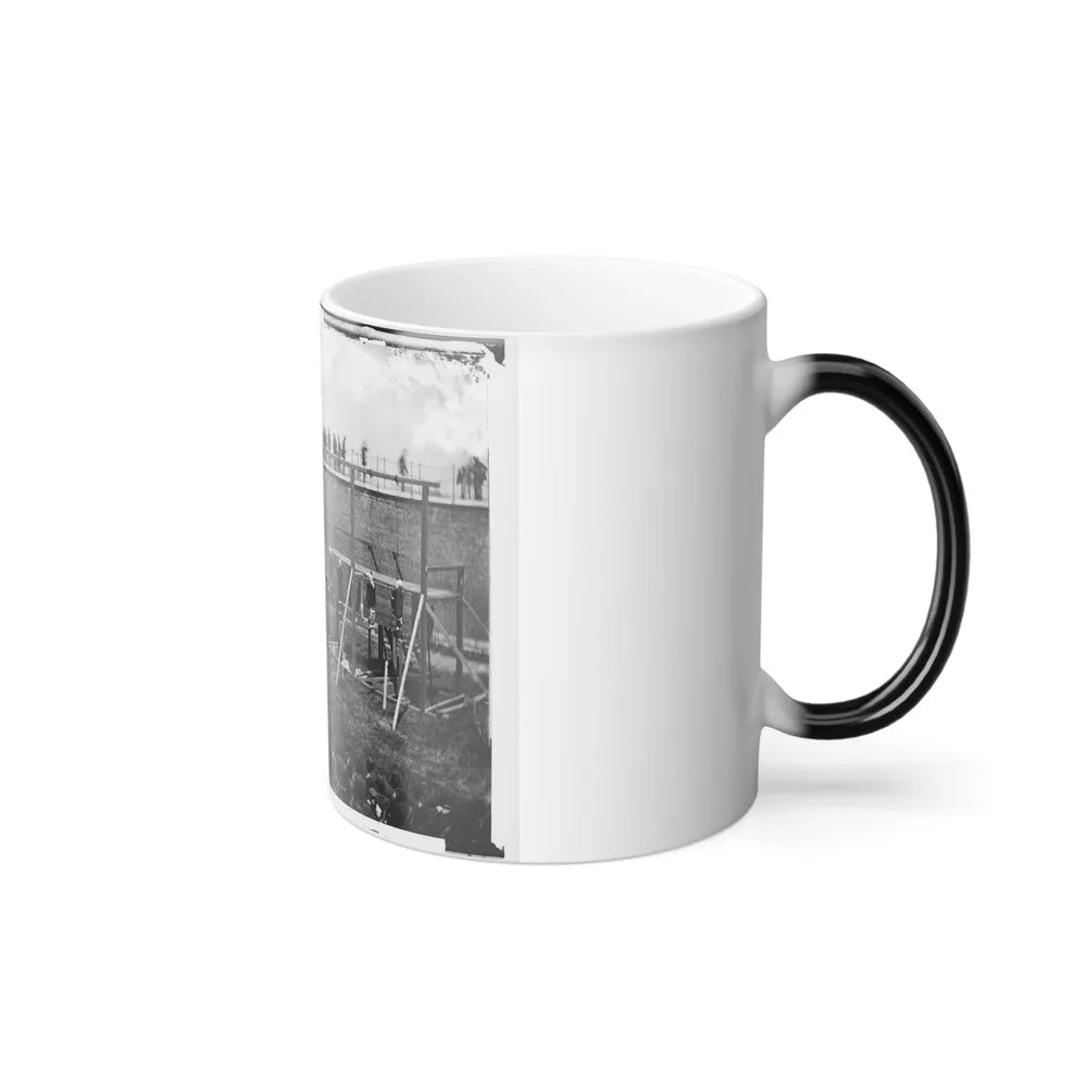Washington, D.C. Hanging Hooded Bodies of the Four Conspirators; Crowd Departing (U.S. Civil War) Color Changing Coffee Mug 11oz-Go Mug Yourself
