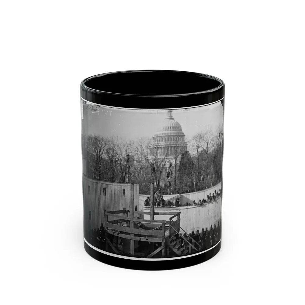 Washington, D.C. Hooded Body Of Captain Wirz Hanging From The Scaffold (U.S. Civil War) Black Coffee Mug-11oz-Go Mug Yourself