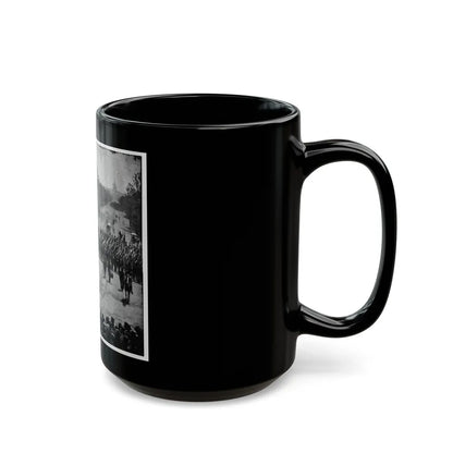 Washington, D.C. Infantry Unit With Fixed Bayonets Followed By Ambulances Passing On Pennsylvania Avenue Near The Treasury (U.S. Civil War) Black Coffee Mug-Go Mug Yourself