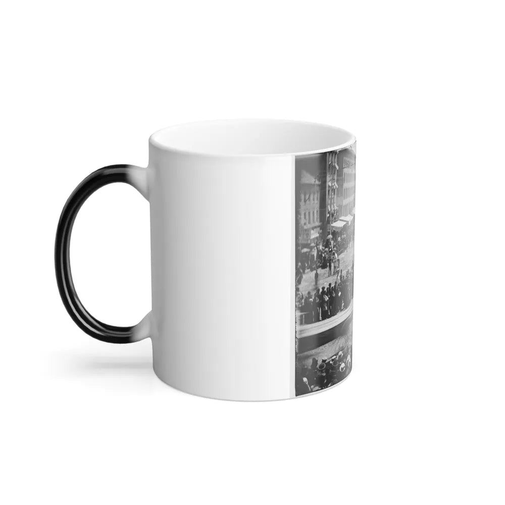 Washington, D.C. Infantry Unit With Fixed Bayonets Followed by Ambulances Passing on Pennsylvania Avenue Near the Treasury (U.S. Civil War) Color Changing Coffee Mug 11oz-Go Mug Yourself