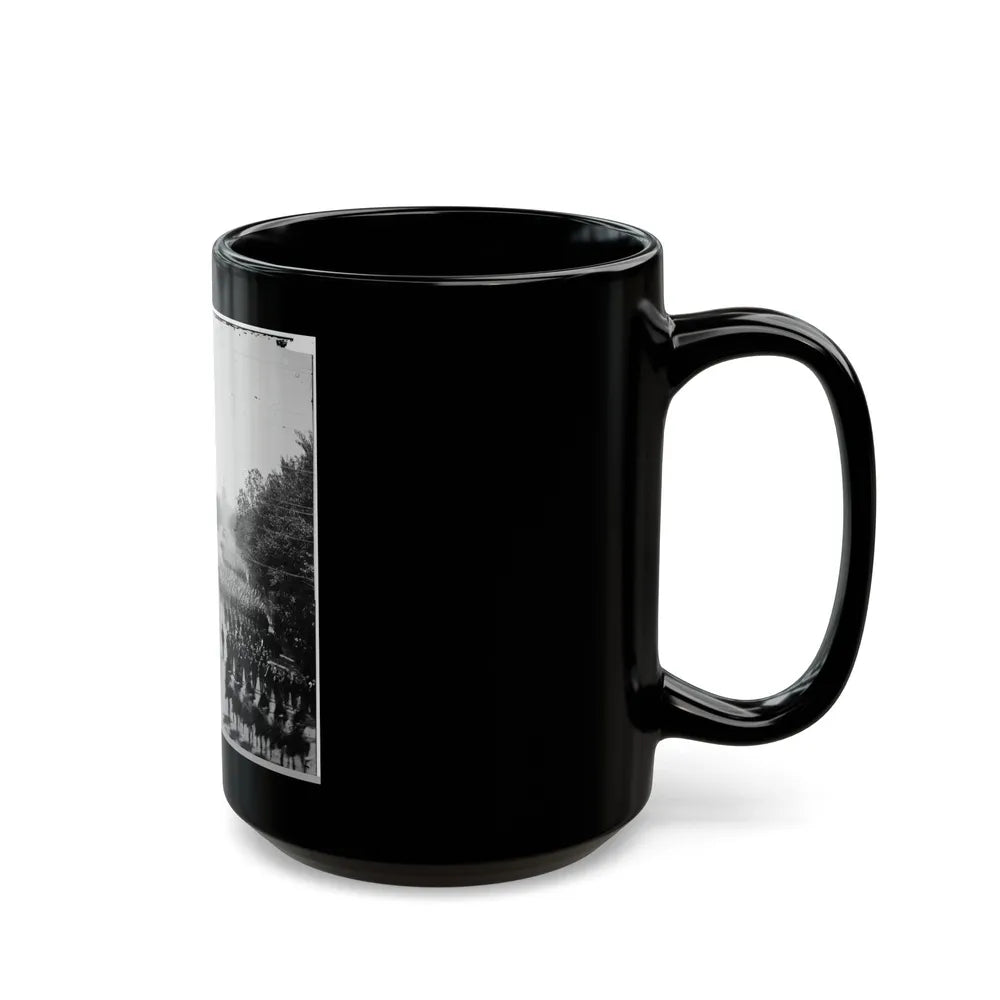 Washington, D.C. Infantry Units With Fixed Bayonets Passing On Pennsylvania Avenue Near The Treasury (U.S. Civil War) Black Coffee Mug-Go Mug Yourself