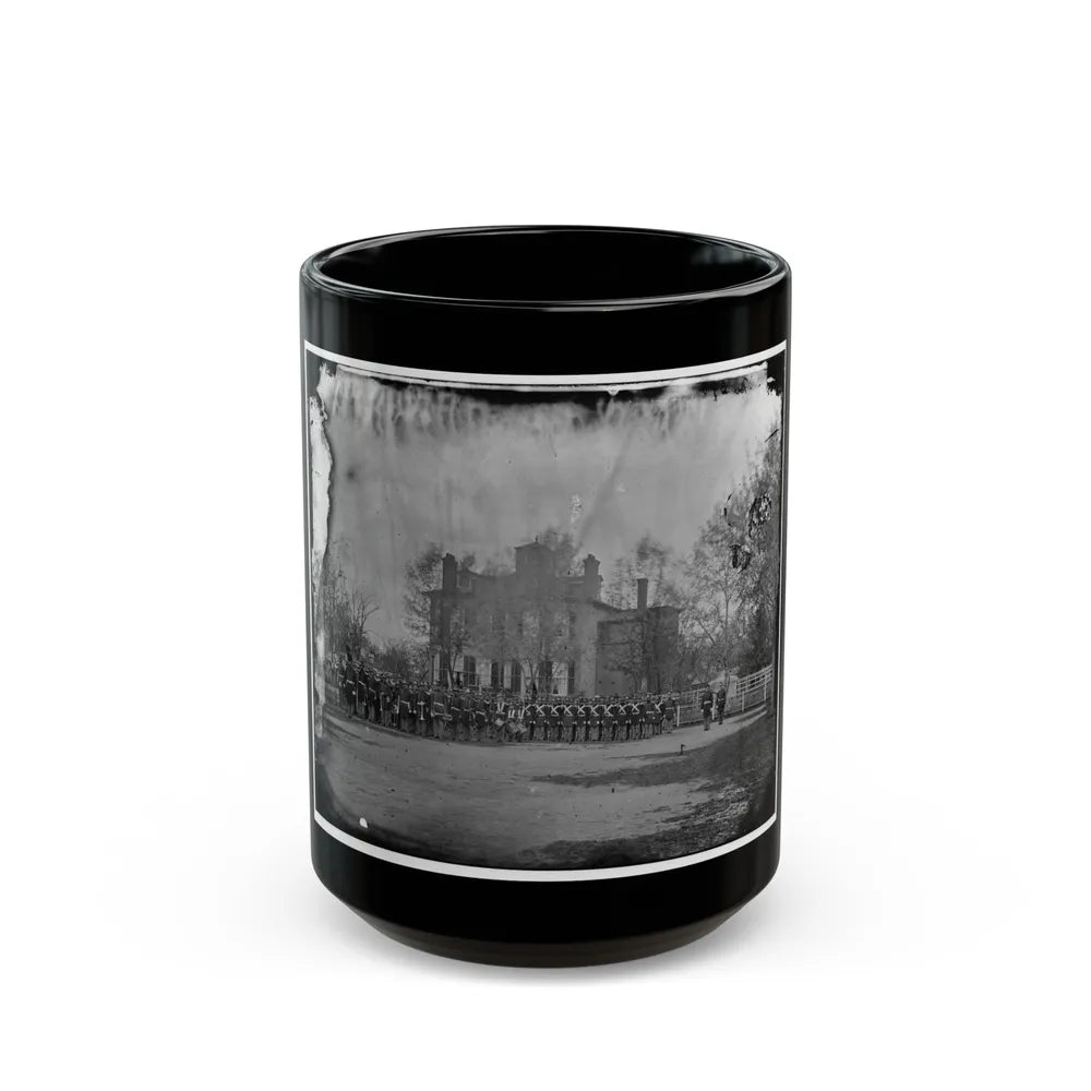 Washington, D.C. Marine Battalion In Front Of Commandant's House At The Marine Barracks (U.S. Civil War) Black Coffee Mug-15oz-Go Mug Yourself