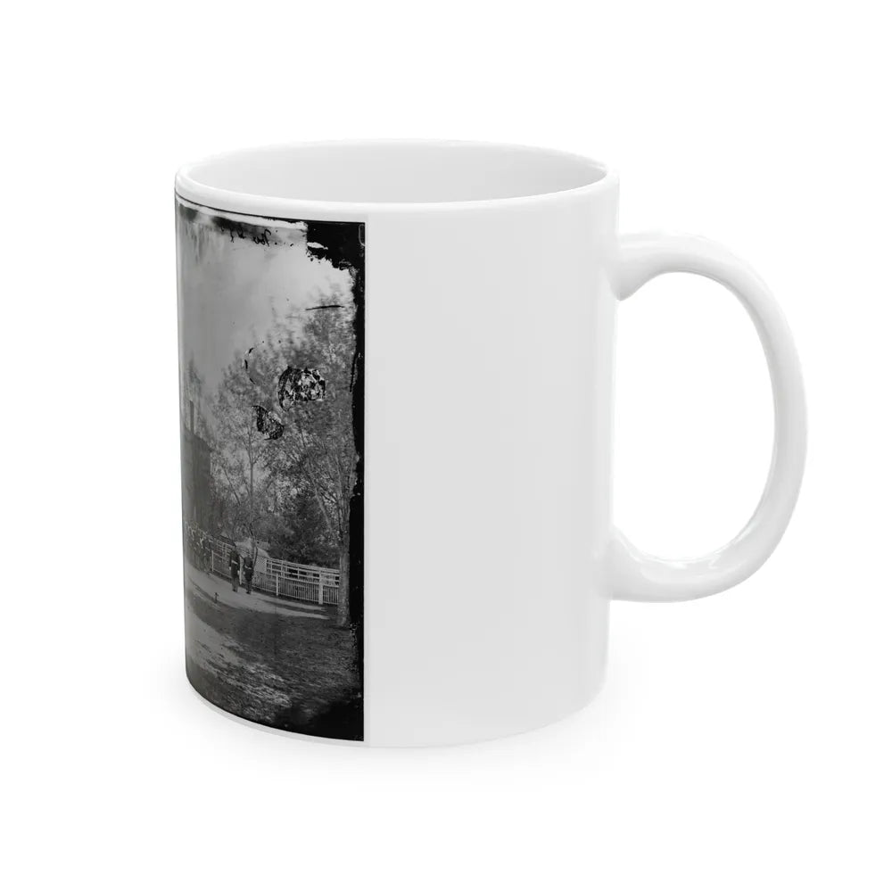 Washington, D.C. Marine Battalion In Front Of Commandant's House At The Marine Barracks (U.S. Civil War) White Coffee Mug-Go Mug Yourself