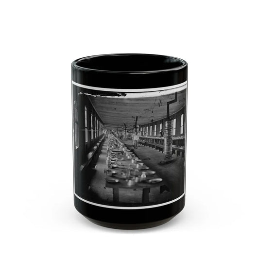 Washington, D.C. Mess Hall At Harewood Hospital, Heated By Elaborate Stoves (U.S. Civil War) Black Coffee Mug-15oz-Go Mug Yourself