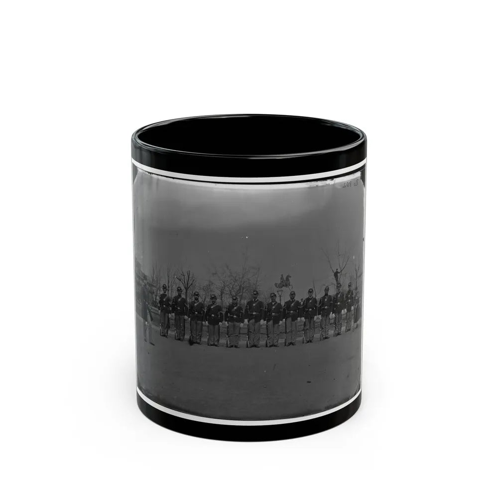 Washington, D.C. Noncommissioned Officers Of Company H, 10th Veteran Reserve Corps, At Washington Circle (U.S. Civil War) Black Coffee Mug-11oz-Go Mug Yourself