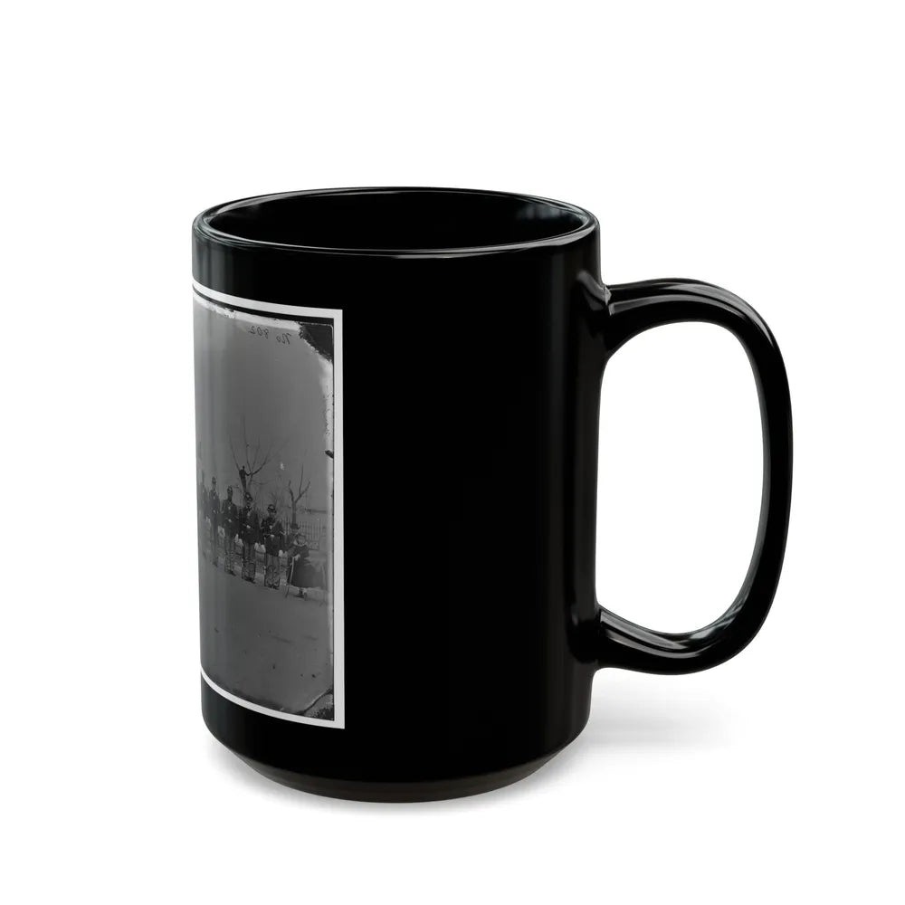 Washington, D.C. Noncommissioned Officers Of Company H, 10th Veteran Reserve Corps, At Washington Circle (U.S. Civil War) Black Coffee Mug-Go Mug Yourself