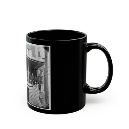Washington, D.C. Officers And Clerks On A Porch At Signal Corps Headquarters (U.S. Civil War) Black Coffee Mug-Go Mug Yourself
