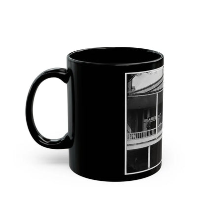 Washington, D.C. Officers And Clerks On A Porch At Signal Corps Headquarters (U.S. Civil War) Black Coffee Mug-Go Mug Yourself