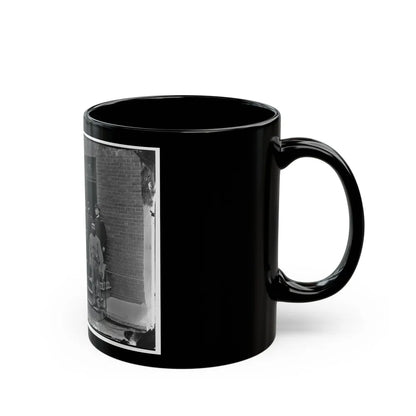 Washington, D.C. Officers At Door Of Seminary Hospital (Formerly Georgetown Female Seminary), 30th St. At N, Georgetown (U.S. Civil War) Black Coffee Mug-Go Mug Yourself