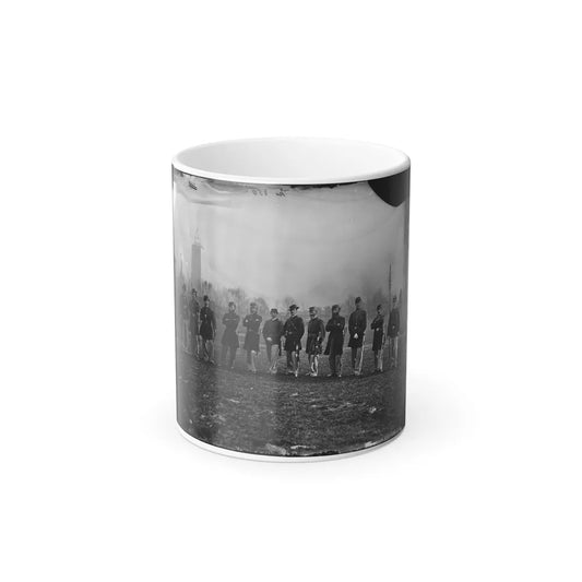 Washington, D.C. Officers of the U.S. Treasury Battalion; Uncompleted Washington Monument in Left Background (U.S. Civil War) Color Changing Coffee Mug 11oz-11oz-Go Mug Yourself
