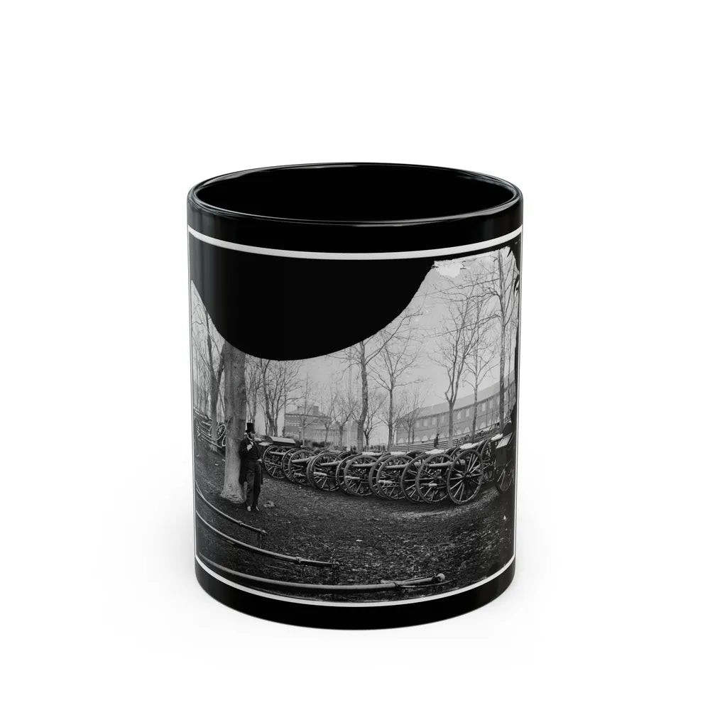 Washington, D.C. Park Of Wiard Guns At The Arsenal; Another View. H.L. Stuart Against Tree (U.S. Civil War) Black Coffee Mug-11oz-Go Mug Yourself
