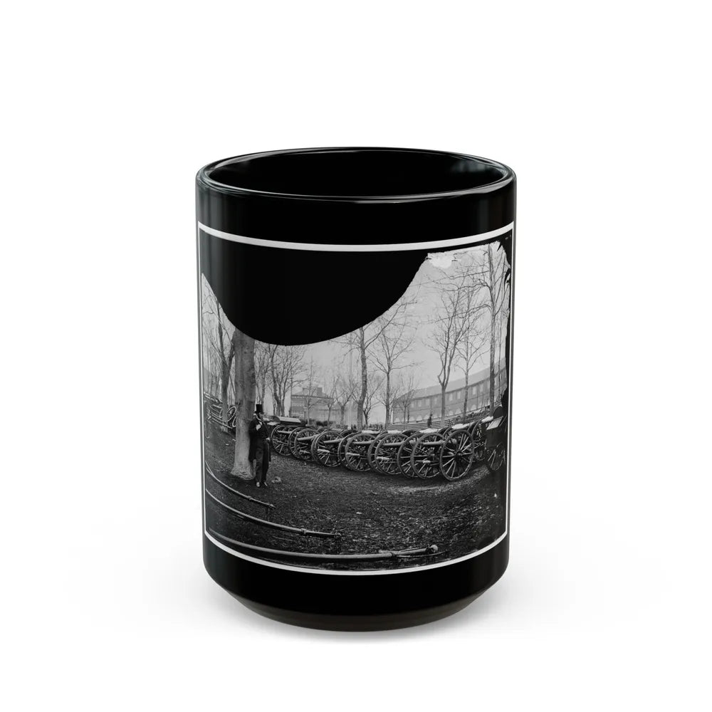 Washington, D.C. Park Of Wiard Guns At The Arsenal; Another View. H.L. Stuart Against Tree (U.S. Civil War) Black Coffee Mug-15oz-Go Mug Yourself
