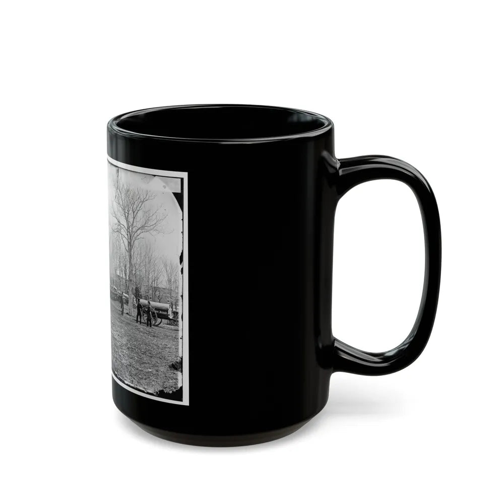 Washington, D.C. Park Of Wiard Guns At The Arsenal; H.L. Stuart, Nathaniel P. Willis, And Gen. Daniel E. Sickles At Right (U.S. Civil War) Black Coffee Mug-Go Mug Yourself