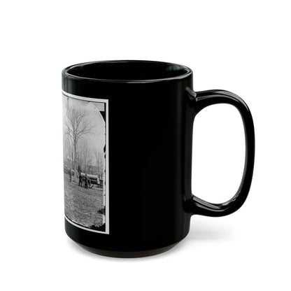 Washington, D.C. Park Of Wiard Guns At The Arsenal; H.L. Stuart, Nathaniel P. Willis, And Gen. Daniel E. Sickles At Right (U.S. Civil War) Black Coffee Mug-Go Mug Yourself