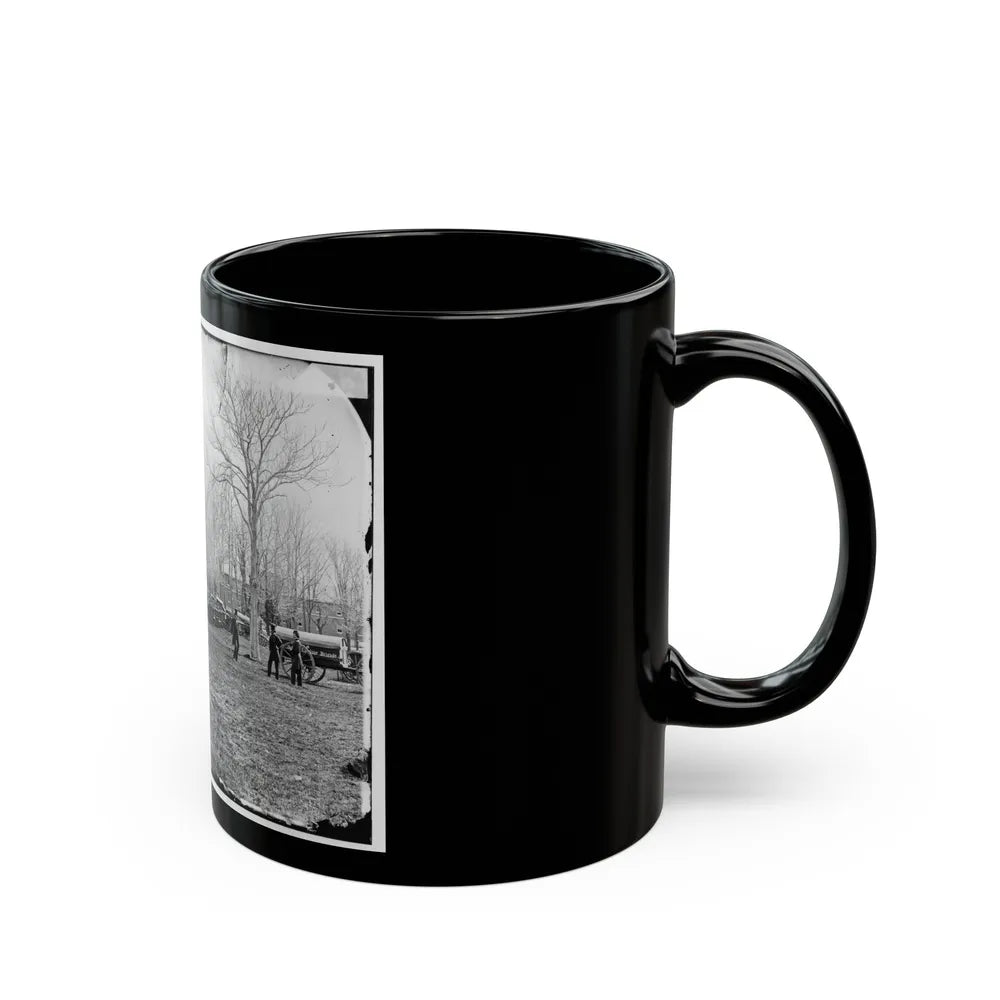 Washington, D.C. Park Of Wiard Guns At The Arsenal; H.L. Stuart, Nathaniel P. Willis, And Gen. Daniel E. Sickles At Right (U.S. Civil War) Black Coffee Mug-Go Mug Yourself