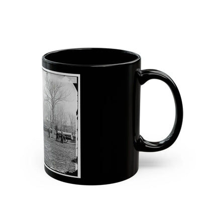 Washington, D.C. Park Of Wiard Guns At The Arsenal; H.L. Stuart, Nathaniel P. Willis, And Gen. Daniel E. Sickles At Right (U.S. Civil War) Black Coffee Mug-Go Mug Yourself