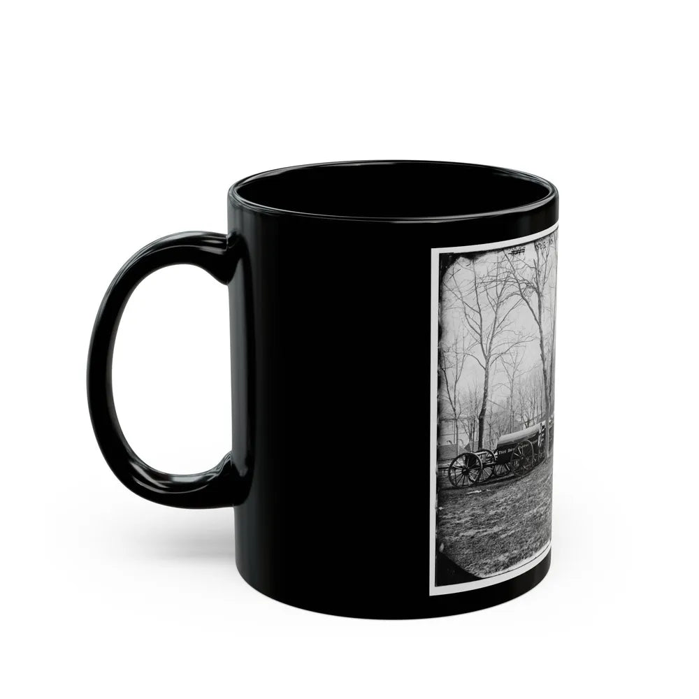 Washington, D.C. Park Of Wiard Guns At The Arsenal; H.L. Stuart, Nathaniel P. Willis, And Gen. Daniel E. Sickles At Right (U.S. Civil War) Black Coffee Mug-Go Mug Yourself