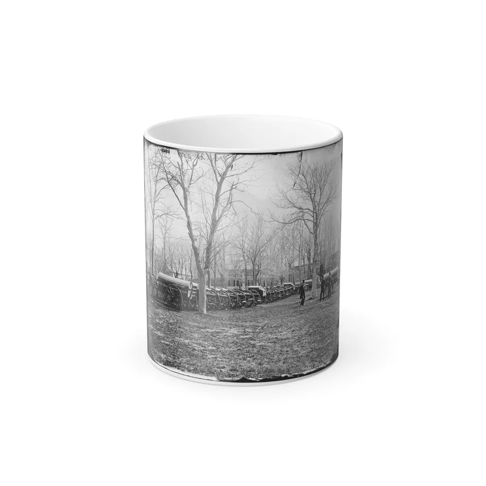 Washington, D.C. Park of Wiard Guns at the Arsenal; H.L. Stuart, Nathaniel P. Willis, and Gen. Daniel E. Sickles at Right (U.S. Civil War) Color Changing Coffee Mug 11oz-11oz-Go Mug Yourself