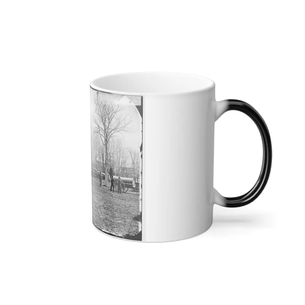 Washington, D.C. Park of Wiard Guns at the Arsenal; H.L. Stuart, Nathaniel P. Willis, and Gen. Daniel E. Sickles at Right (U.S. Civil War) Color Changing Coffee Mug 11oz-Go Mug Yourself