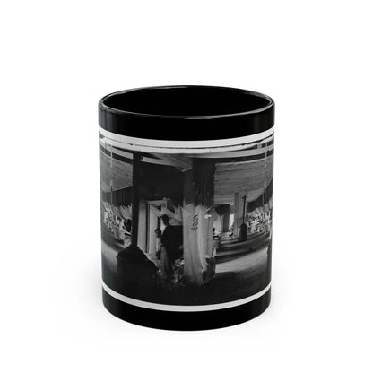 Washington, D.C. Patients In Ward Of Harewood Hospital; Mosquito Nets Over Beds (U.S. Civil War) Black Coffee Mug-11oz-Go Mug Yourself