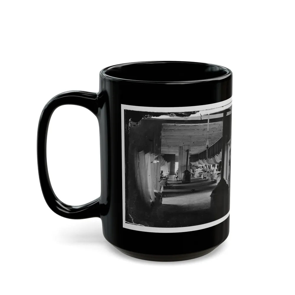 Washington, D.C. Patients In Ward Of Harewood Hospital; Mosquito Nets Over Beds (U.S. Civil War) Black Coffee Mug-Go Mug Yourself