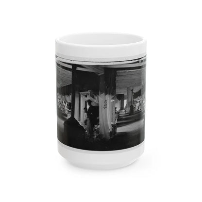 Washington, D.C. Patients In Ward Of Harewood Hospital; Mosquito Nets Over Beds (U.S. Civil War) White Coffee Mug-15oz-Go Mug Yourself