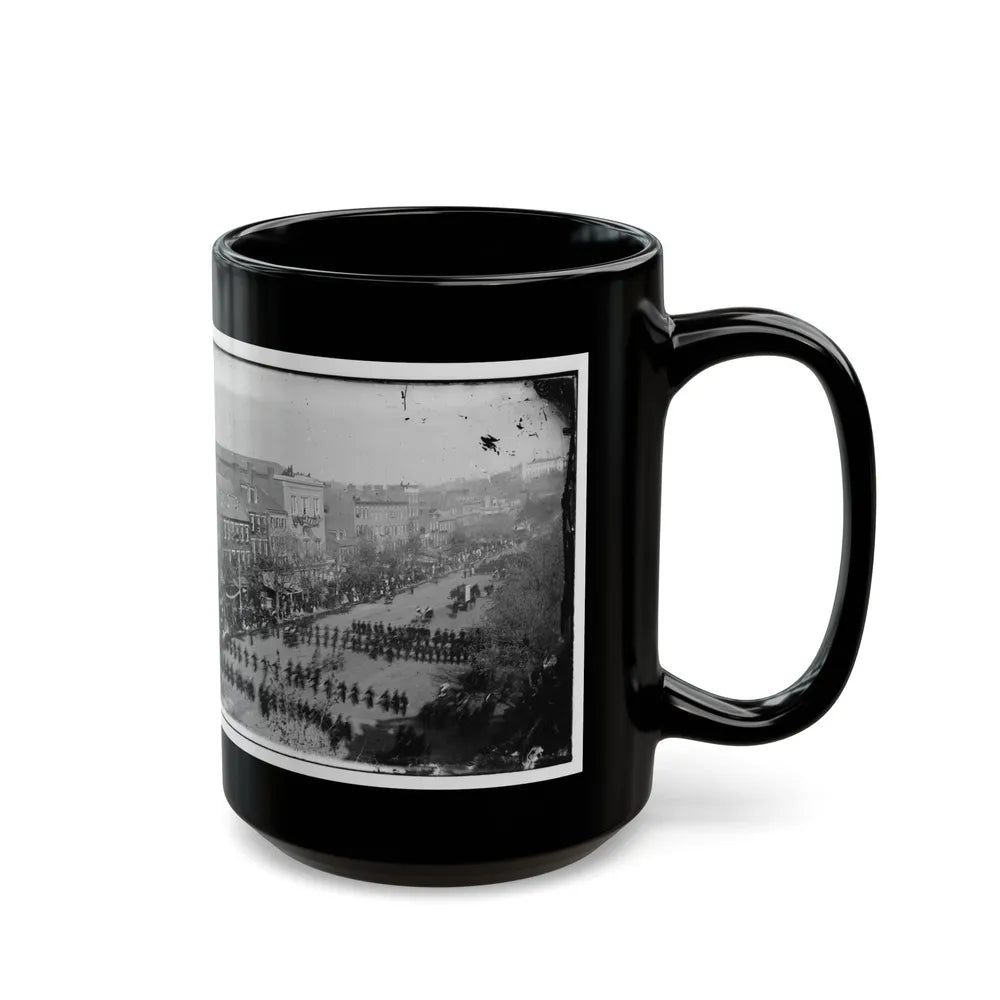 Washington, D.C. President Lincoln's Funeral Procession On Pennsylvania Avenue; Another View (U.S. Civil War) Black Coffee Mug-Go Mug Yourself