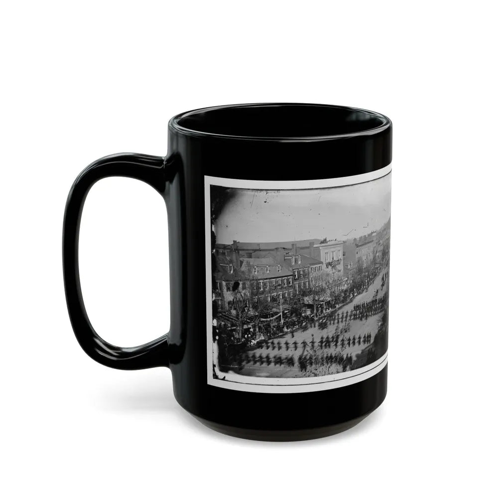 Washington, D.C. President Lincoln's Funeral Procession On Pennsylvania Avenue; Another View (U.S. Civil War) Black Coffee Mug-Go Mug Yourself