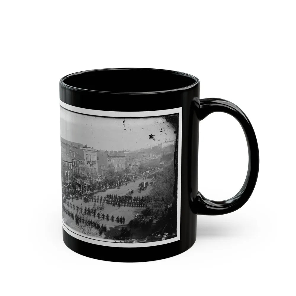 Washington, D.C. President Lincoln's Funeral Procession On Pennsylvania Avenue; Another View (U.S. Civil War) Black Coffee Mug-Go Mug Yourself