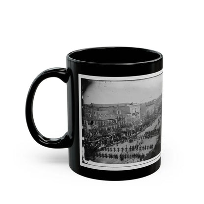 Washington, D.C. President Lincoln's Funeral Procession On Pennsylvania Avenue; Another View (U.S. Civil War) Black Coffee Mug-Go Mug Yourself