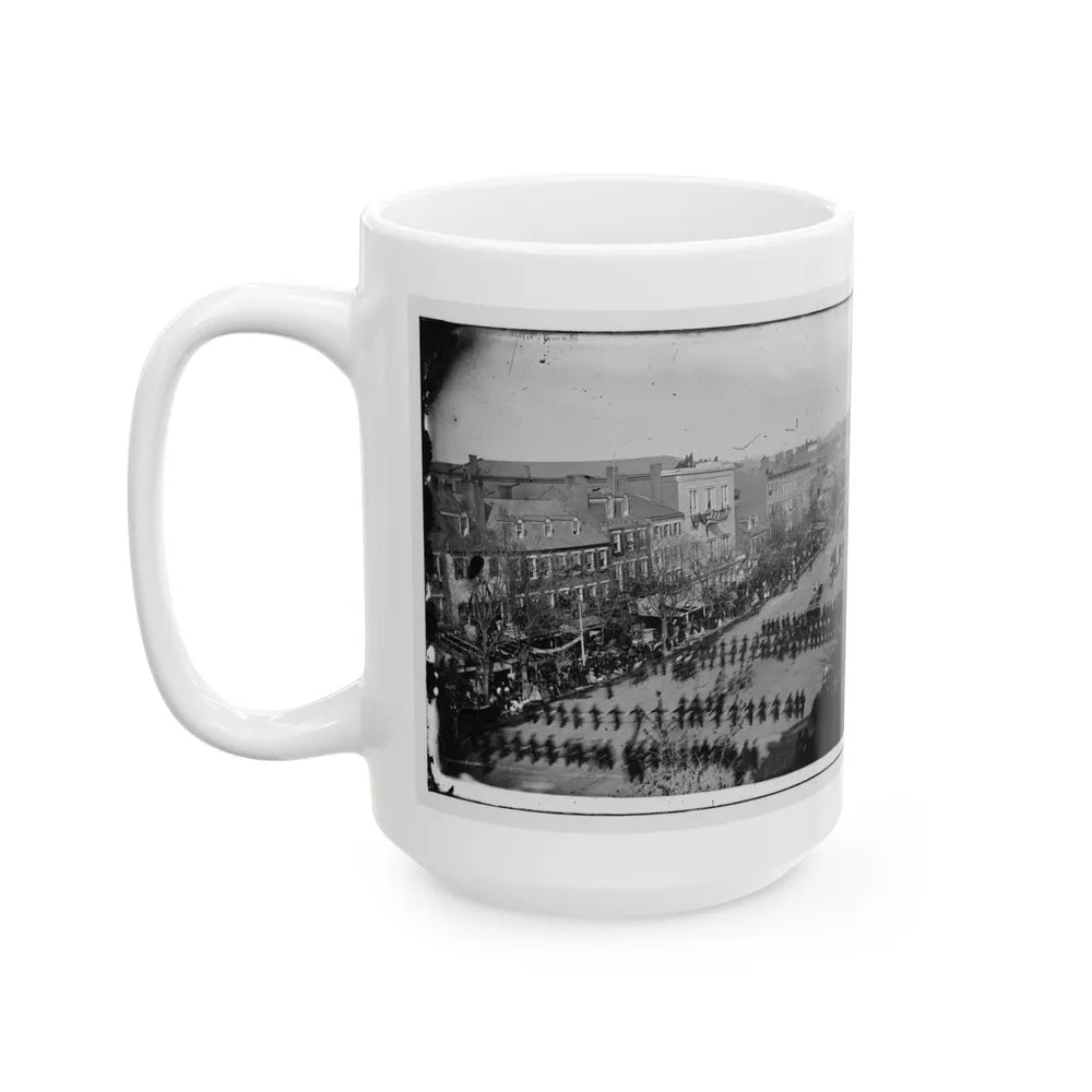 Washington, D.C. President Lincoln's Funeral Procession On Pennsylvania Avenue; Another View (U.S. Civil War) White Coffee Mug-Go Mug Yourself