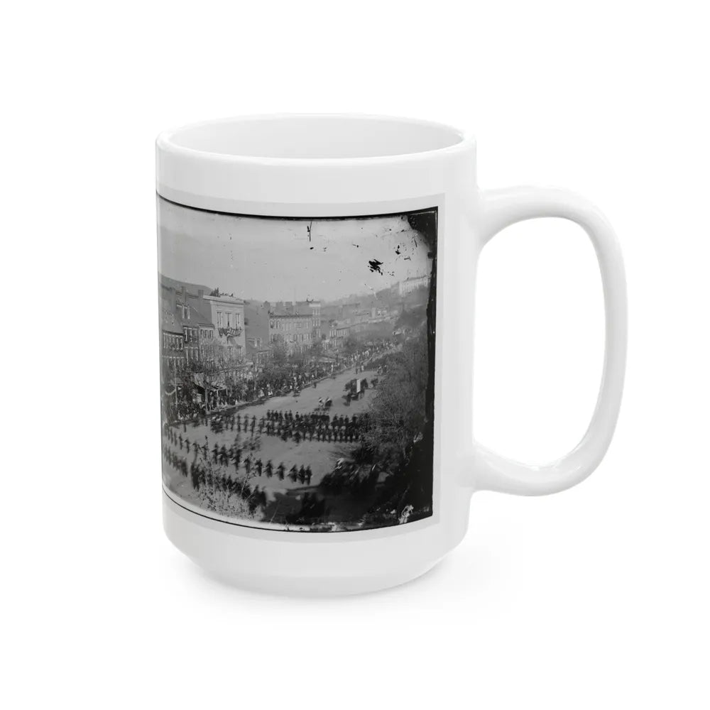 Washington, D.C. President Lincoln's Funeral Procession On Pennsylvania Avenue; Another View (U.S. Civil War) White Coffee Mug-Go Mug Yourself