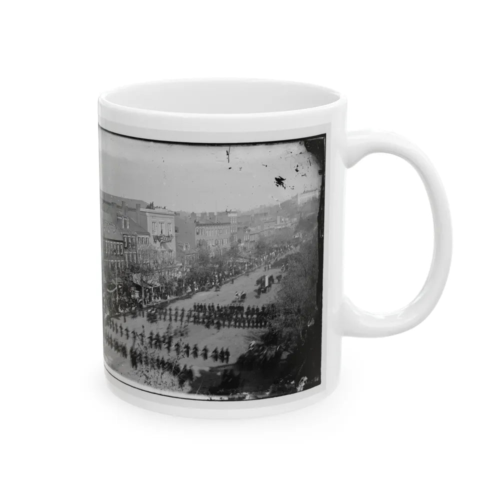 Washington, D.C. President Lincoln's Funeral Procession On Pennsylvania Avenue; Another View (U.S. Civil War) White Coffee Mug-Go Mug Yourself