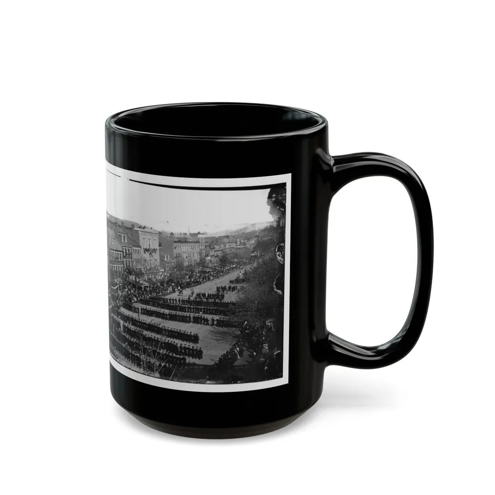 Washington, D.C. President Lincoln's Funeral Procession On Pennsylvania Avenue (U.S. Civil War) Black Coffee Mug-Go Mug Yourself