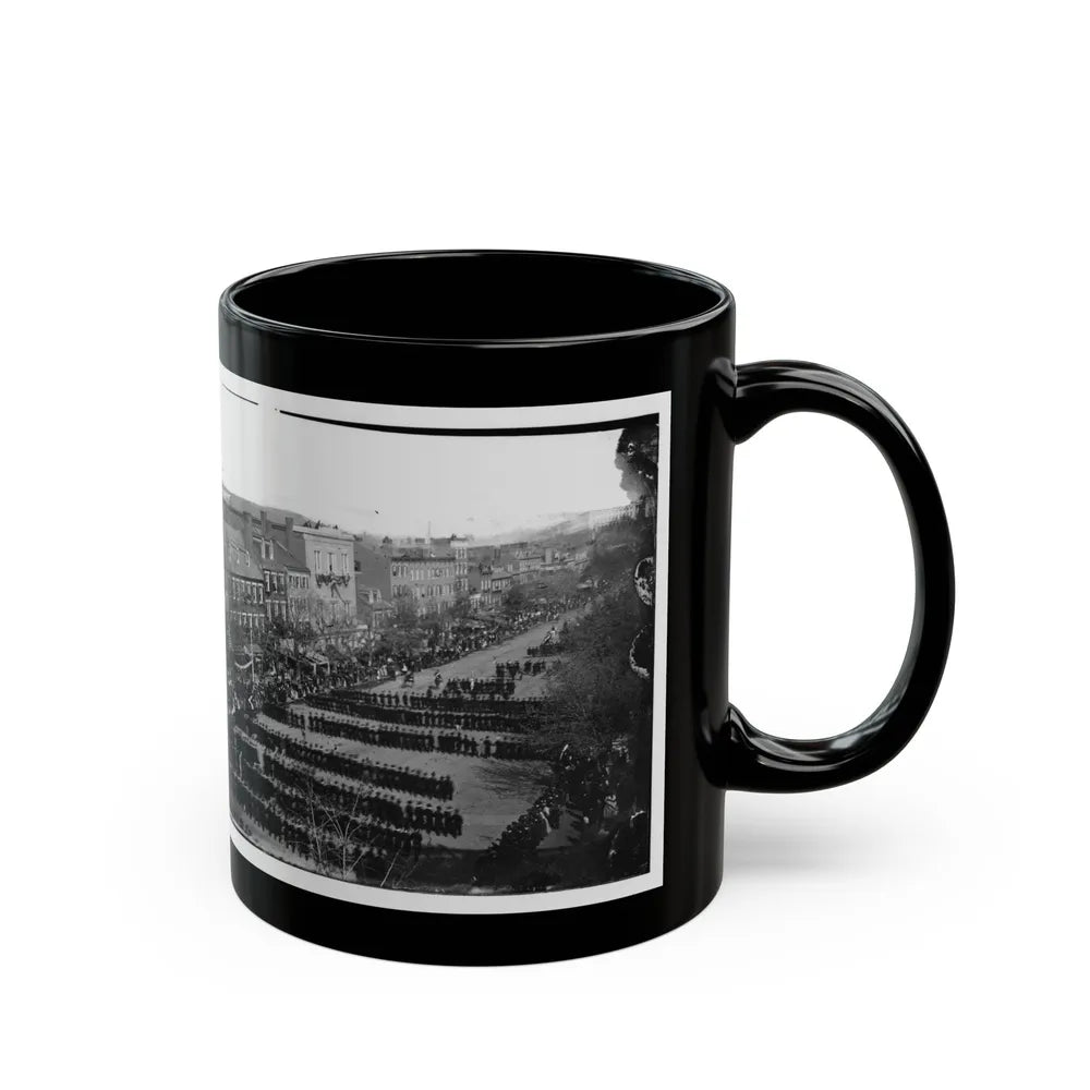 Washington, D.C. President Lincoln's Funeral Procession On Pennsylvania Avenue (U.S. Civil War) Black Coffee Mug-Go Mug Yourself