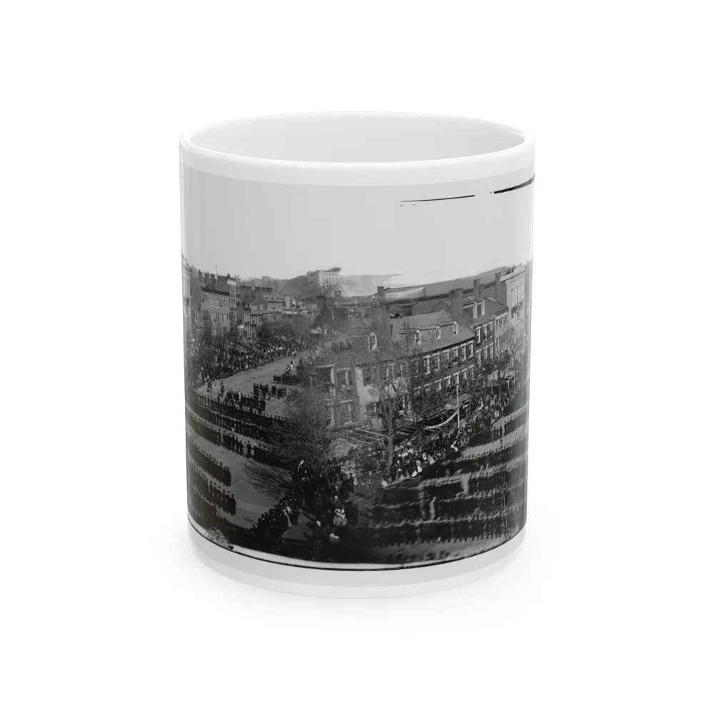 Washington, D.C. President Lincoln's Funeral Procession On Pennsylvania Avenue (U.S. Civil War) White Coffee Mug-11oz-Go Mug Yourself