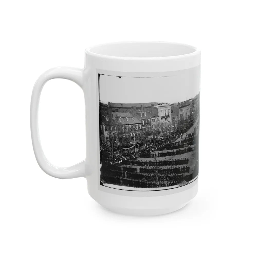 Washington, D.C. President Lincoln's Funeral Procession On Pennsylvania Avenue (U.S. Civil War) White Coffee Mug-Go Mug Yourself