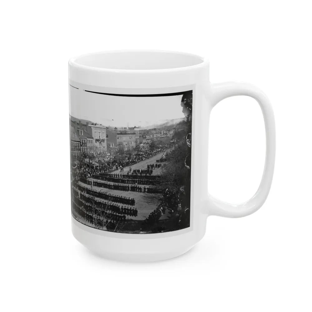 Washington, D.C. President Lincoln's Funeral Procession On Pennsylvania Avenue (U.S. Civil War) White Coffee Mug-Go Mug Yourself