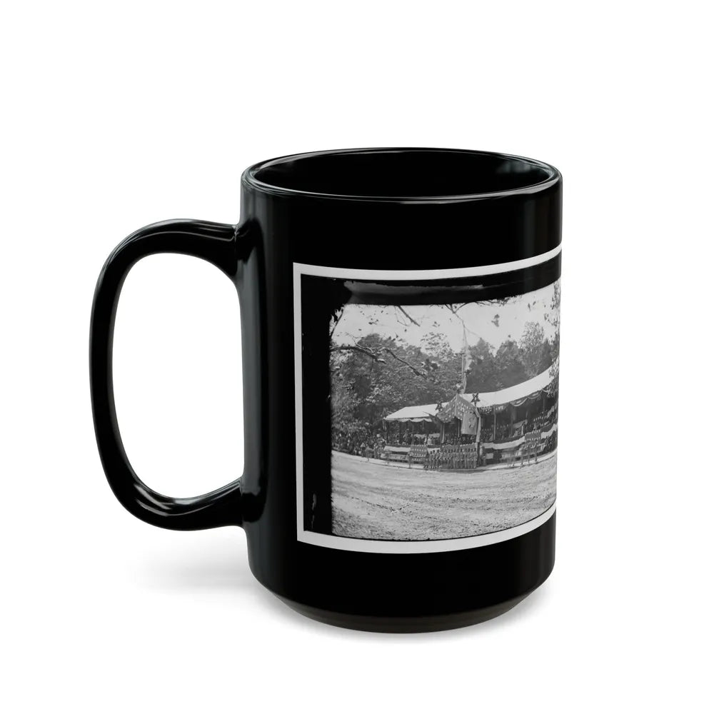 Washington, D.C. Presidential Reviewing Stand, With Guests And Guard (U.S. Civil War) Black Coffee Mug-Go Mug Yourself