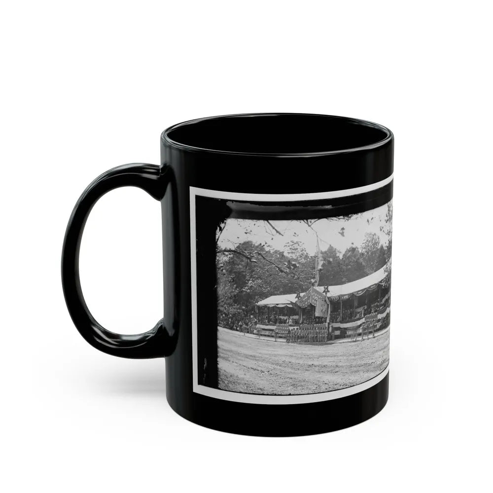 Washington, D.C. Presidential Reviewing Stand, With Guests And Guard (U.S. Civil War) Black Coffee Mug-Go Mug Yourself