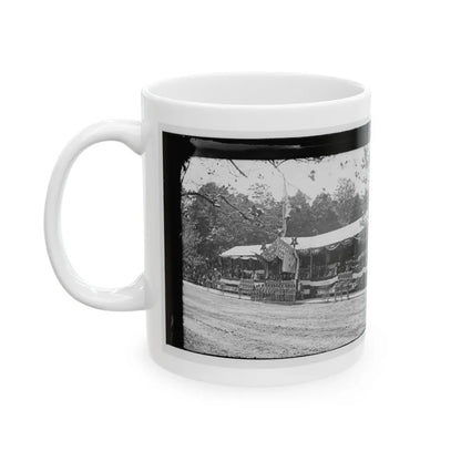 Washington, D.C. Presidential Reviewing Stand, With Guests And Guard (U.S. Civil War) White Coffee Mug-Go Mug Yourself