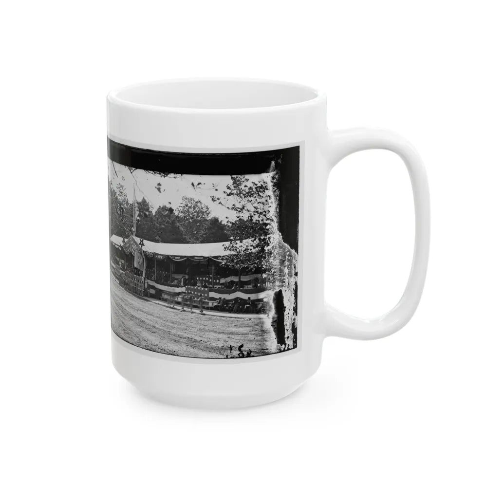 Washington, D.C. Presidential Reviewing Stand, With Guests And Guard (U.S. Civil War) White Coffee Mug-Go Mug Yourself