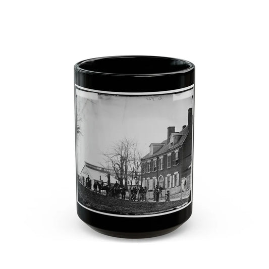 Washington, D.C. Quarters Of Gen. Alfred Pleasonton, And Government Horse Shoeing Shop At Left; 21st St. Near F Nw (U.S. Civil War) Black Coffee Mug-15oz-Go Mug Yourself