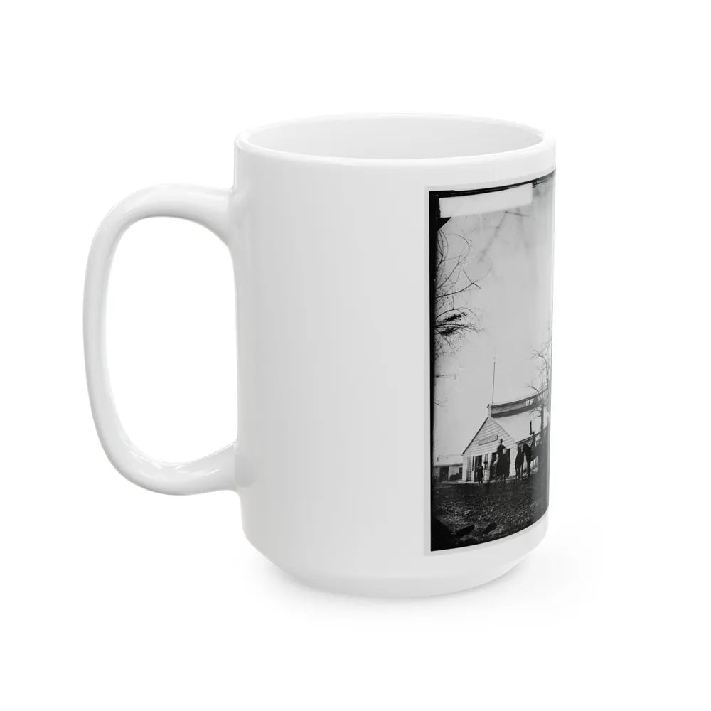 Washington, D.C. Quarters Of Gen. Alfred Pleasonton, And Government Horse Shoeing Shop At Left; 21st St. Near F Nw (U.S. Civil War) White Coffee Mug-Go Mug Yourself