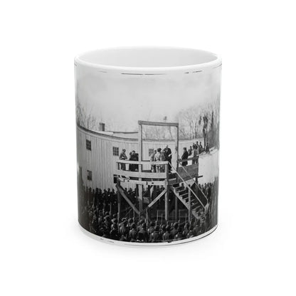 Washington, D.C. Reading The Death Warrant To Wirz On The Scaffold (U.S. Civil War) White Coffee Mug-11oz-Go Mug Yourself