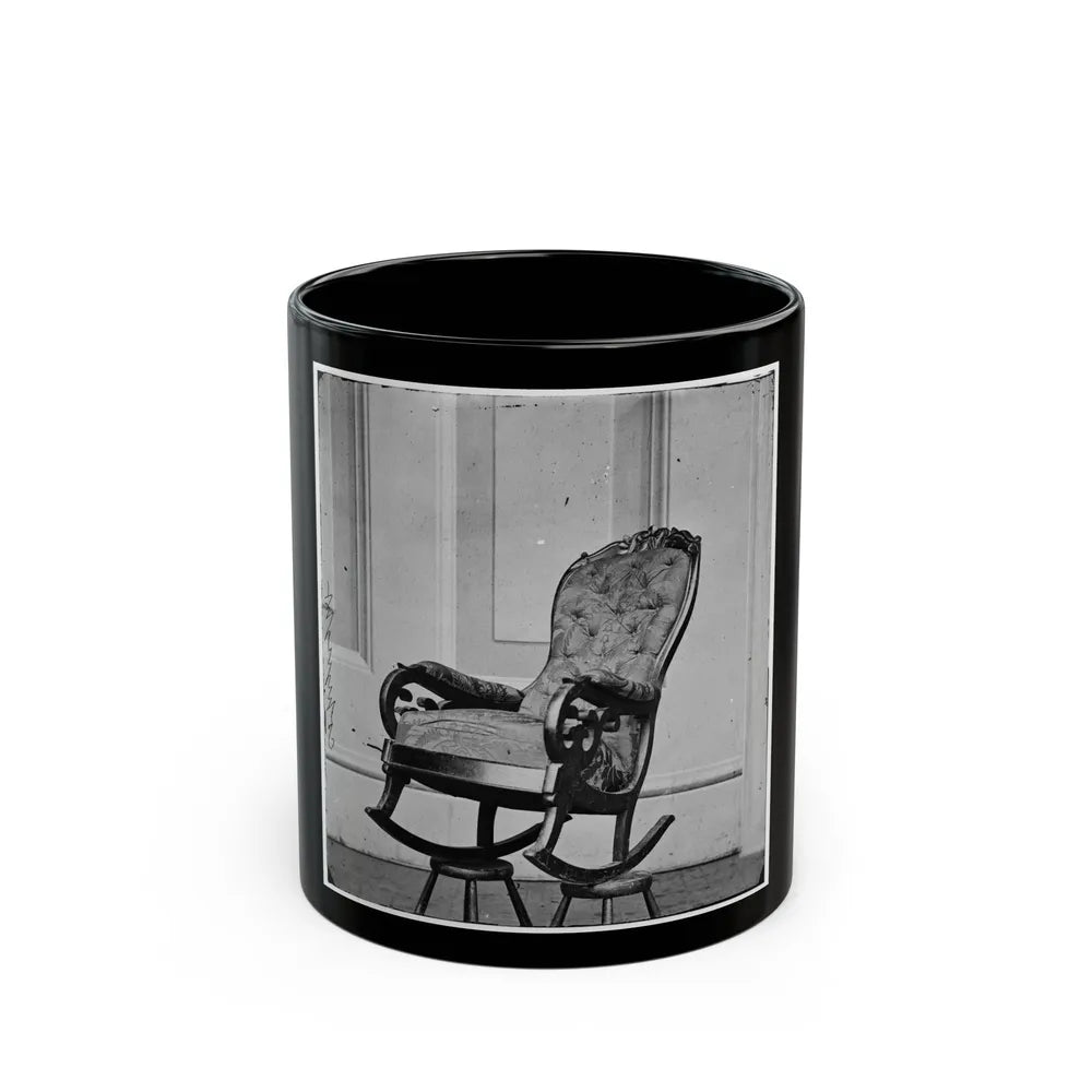 Washington, D.C. Rocking Chair Used By President Lincoln In Ford's Theater (U.S. Civil War) Black Coffee Mug-11oz-Go Mug Yourself