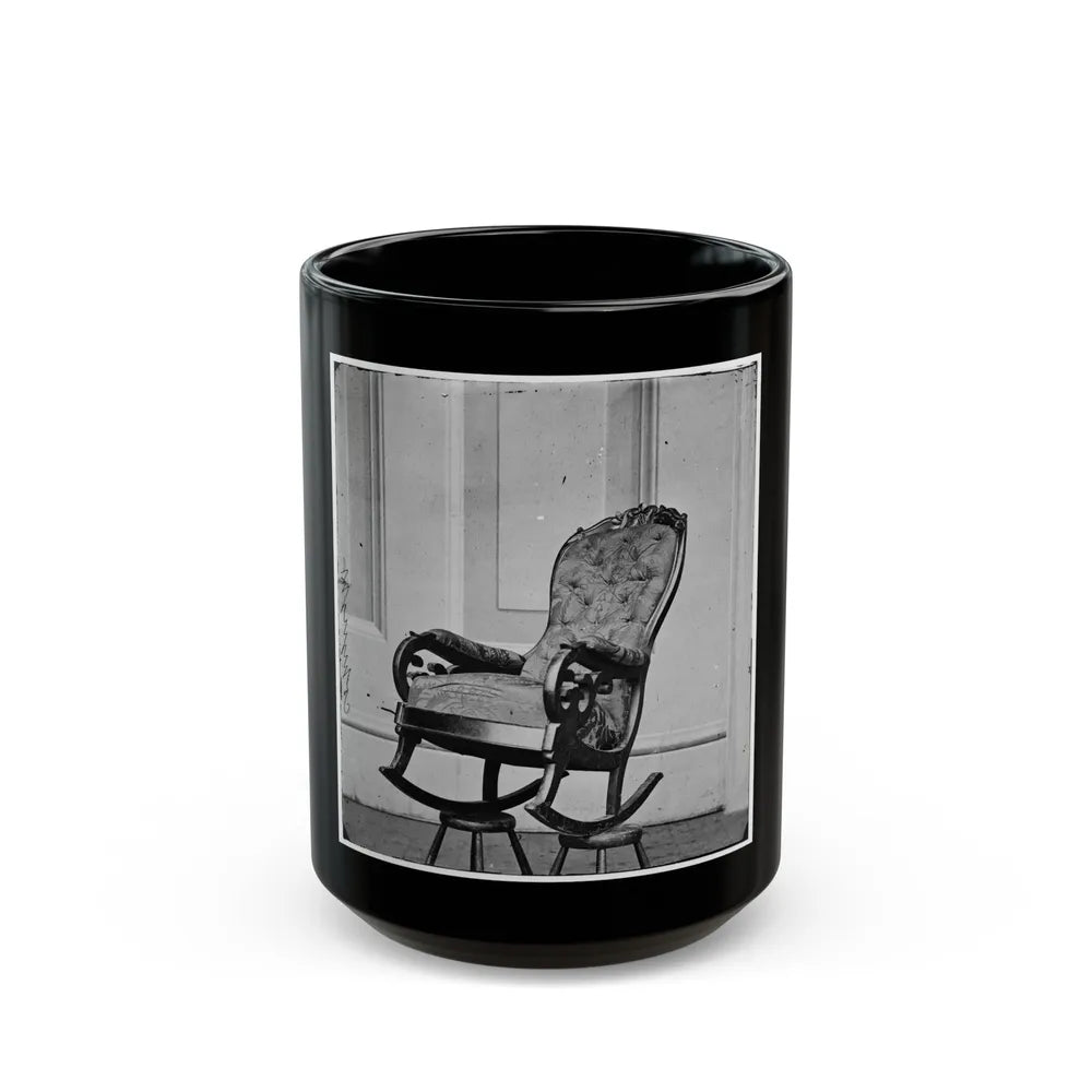 Washington, D.C. Rocking Chair Used By President Lincoln In Ford's Theater (U.S. Civil War) Black Coffee Mug-15oz-Go Mug Yourself