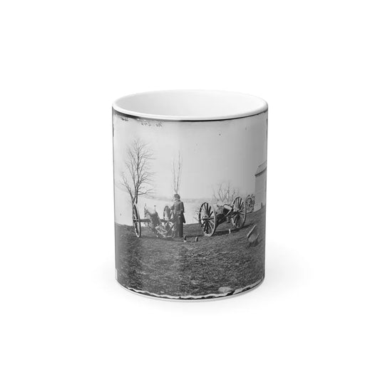 Washington, D.C. Two Wiard Guns at the Arsenal; Gen. Daniel E. Sickles by the Left-Hand One (U.S. Civil War) Color Changing Coffee Mug 11oz-11oz-Go Mug Yourself