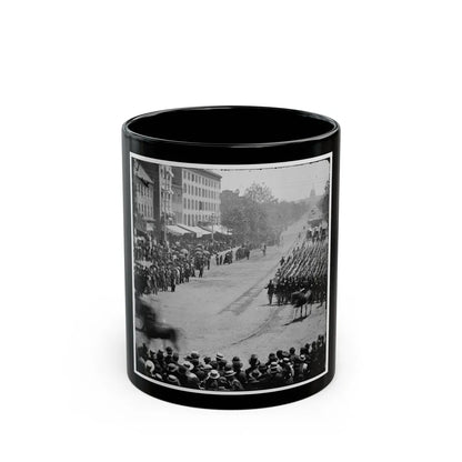 Washington, D.C. Units Of 20th Army Corps, Army Of Georgia, Passing On Pennsylvania Avenue Near The Treasury (U.S. Civil War) Black Coffee Mug-11oz-Go Mug Yourself
