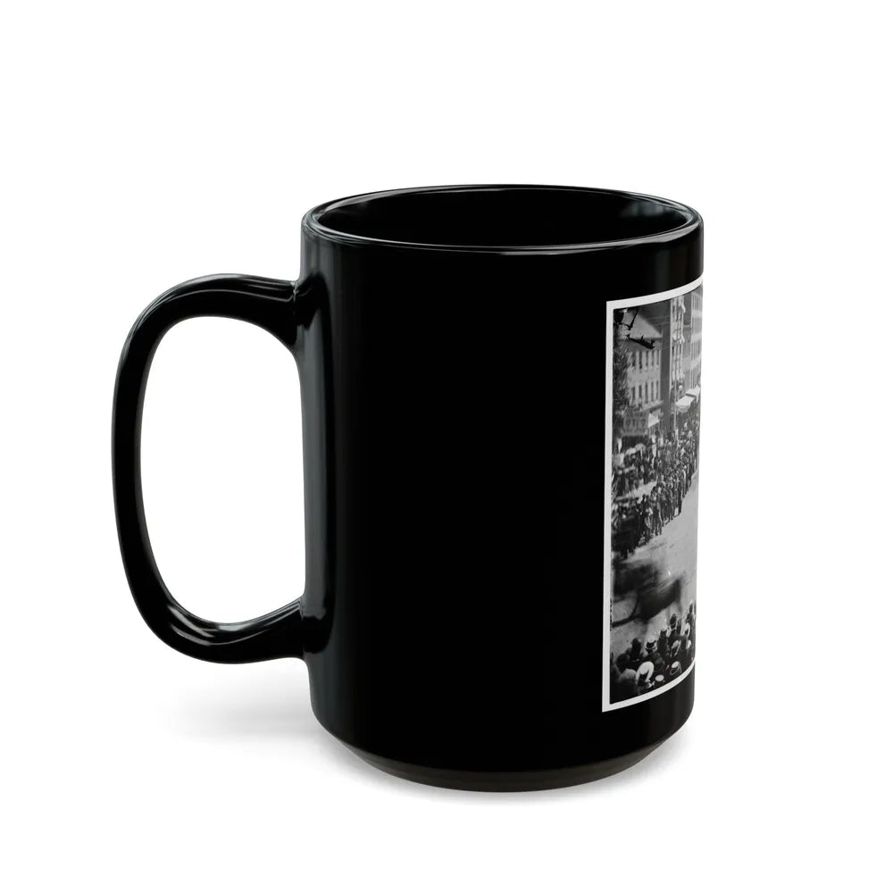 Washington, D.C. Units Of 20th Army Corps, Army Of Georgia, Passing On Pennsylvania Avenue Near The Treasury (U.S. Civil War) Black Coffee Mug-Go Mug Yourself